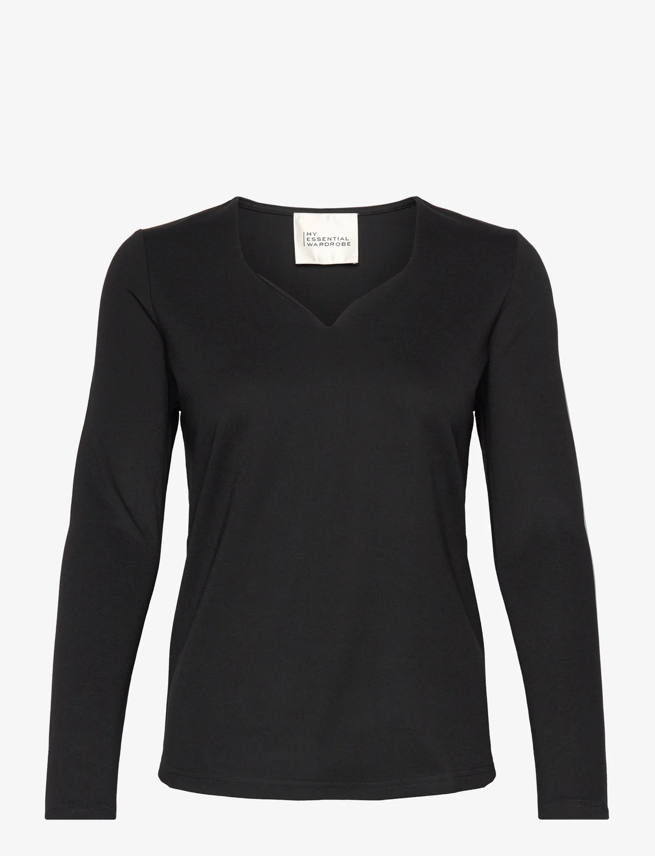My Essential Wardrobe - LanaMW Blouse - langærmede bluser - black - 0