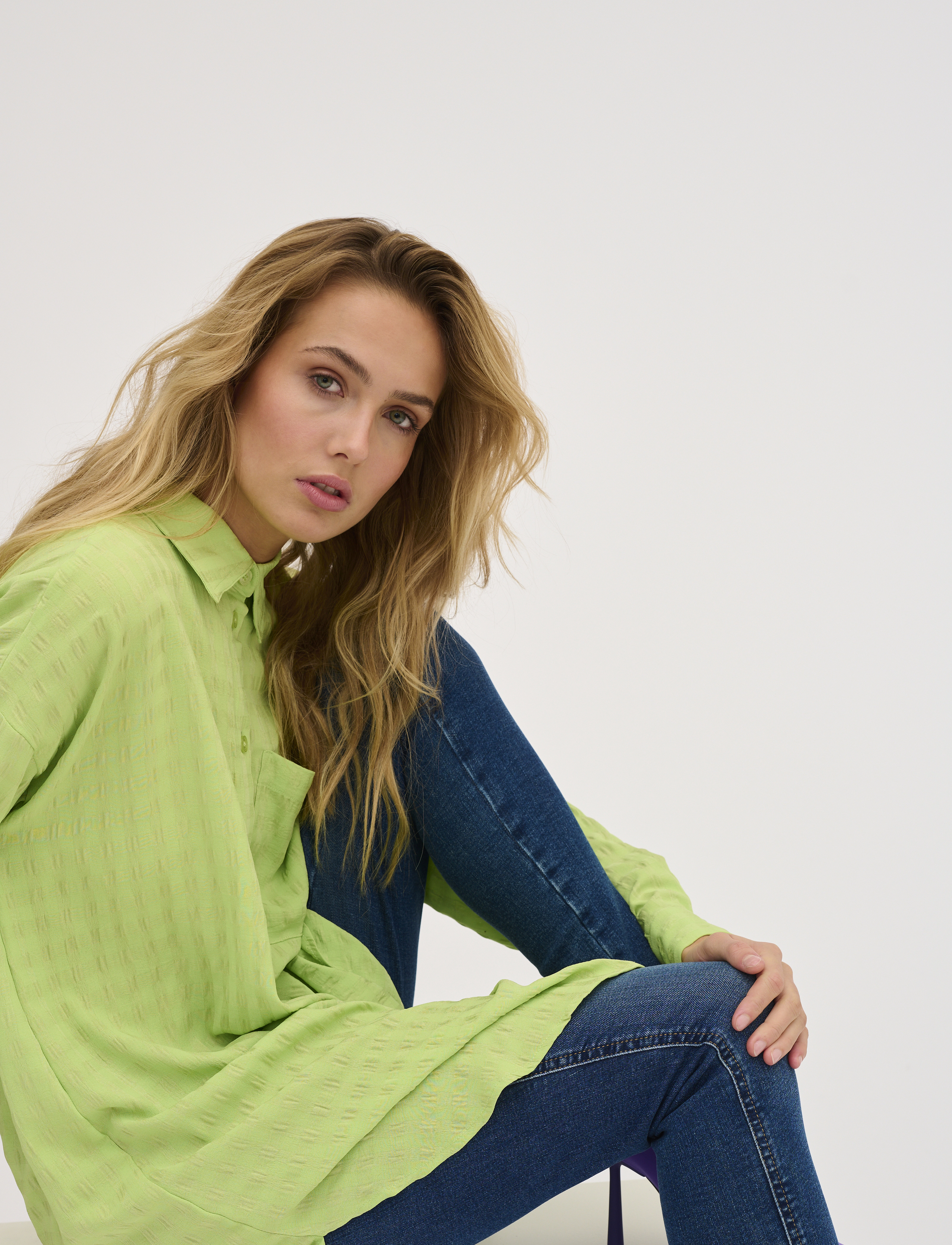 My Essential Wardrobe - HalnaMW Boxy Shirt - langærmede skjorter - sap green - 5