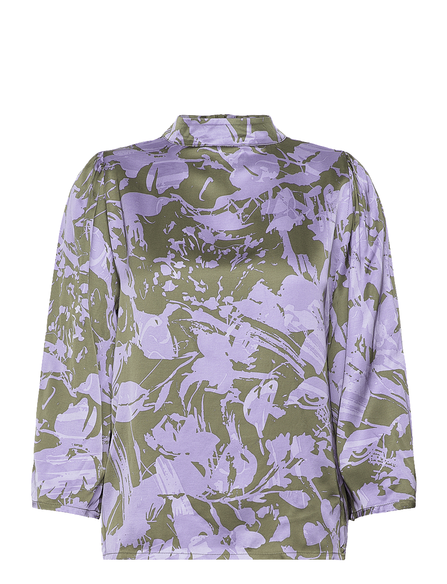 My Essential Wardrobe - MariaMW Blouse - långärmade blusar - languid lavender print - 0