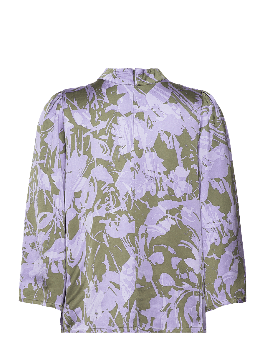 My Essential Wardrobe - MariaMW Blouse - långärmade blusar - languid lavender print - 1