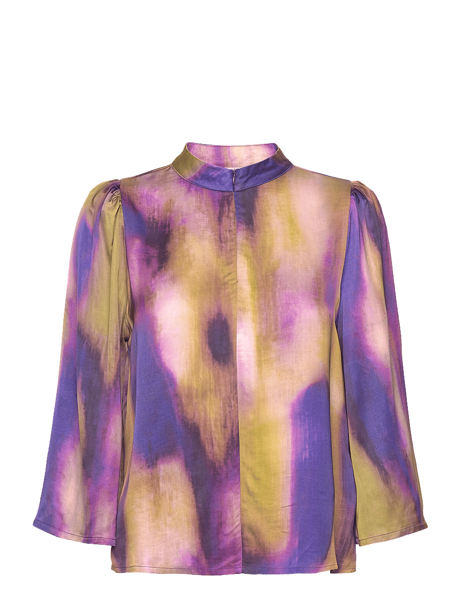My Essential Wardrobe - MariaMW Blouse - långärmade blusar - parachute purple aop - 0