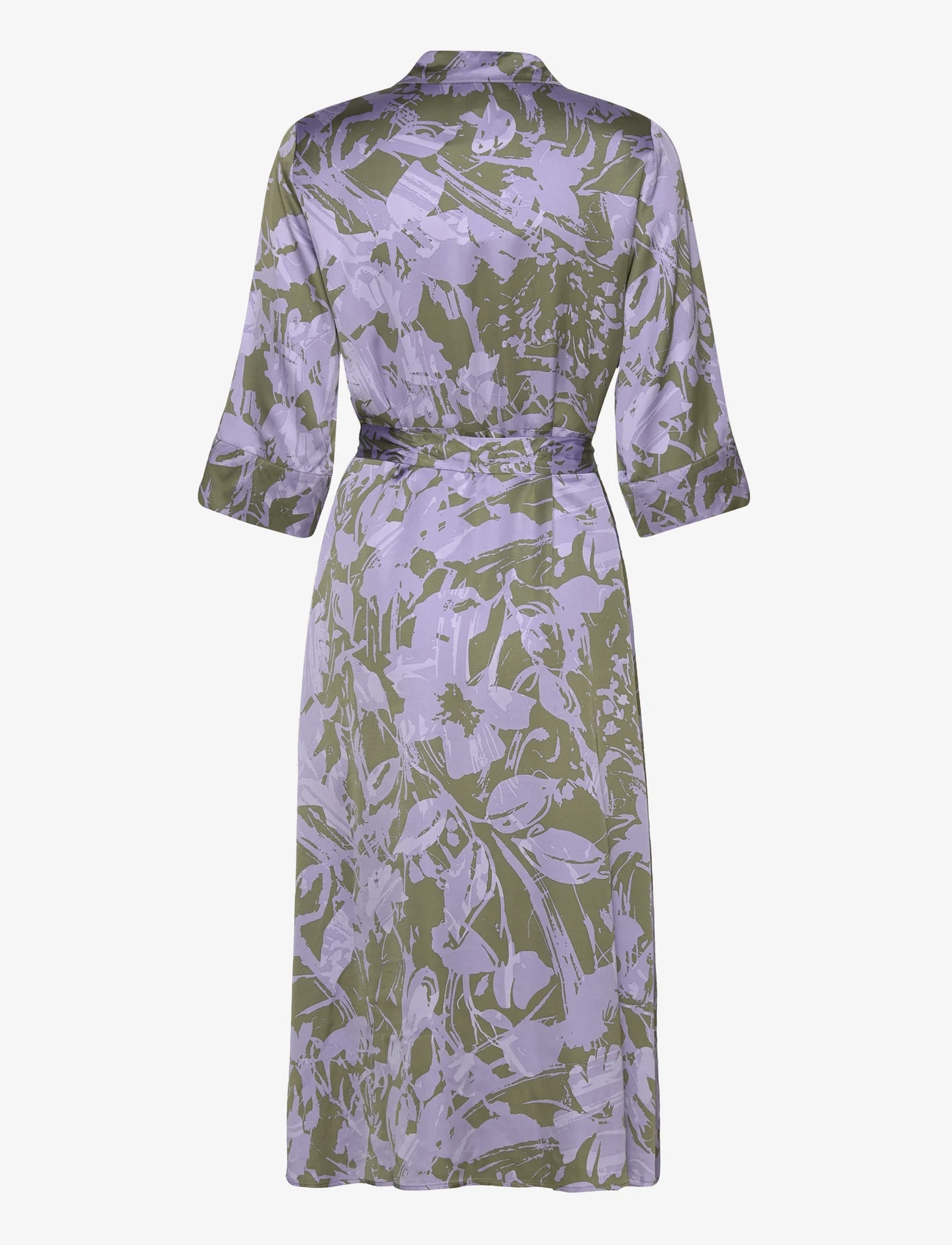 My Essential Wardrobe - MariaMW Long Shirt Dress - shirt dresses - languid lavender print - 1