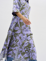 My Essential Wardrobe - MariaMW Long Shirt Dress - shirt dresses - languid lavender print - 6