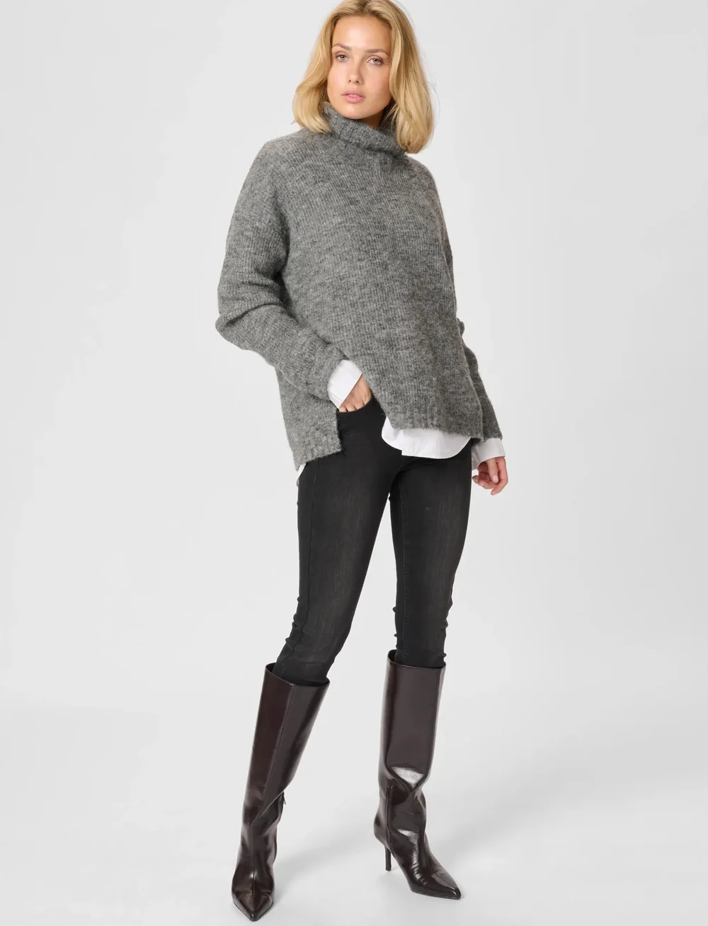 My Essential Wardrobe - 39 THE NORA HIGH 100 SLIM Y - slim fit jeans - black wash - 3