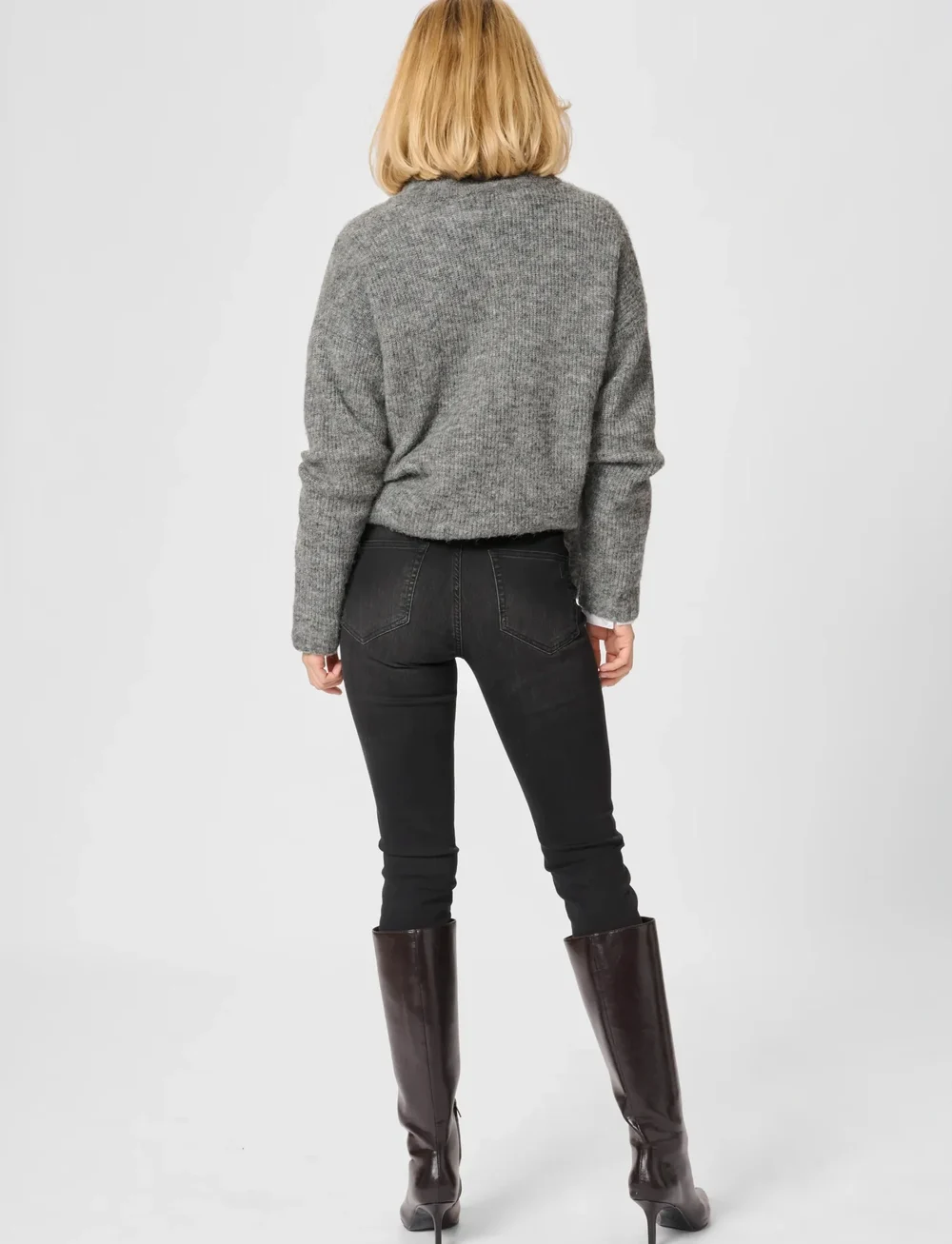 My Essential Wardrobe - 39 THE NORA HIGH 100 SLIM Y - slim fit jeans - black wash - 4