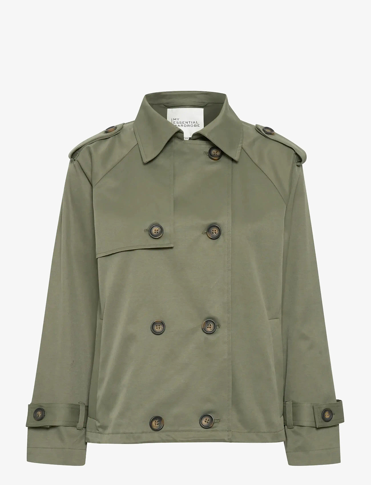 My Essential Wardrobe - MiraMW Short Trenchcoat - trenchcoats - dusty olive - 1