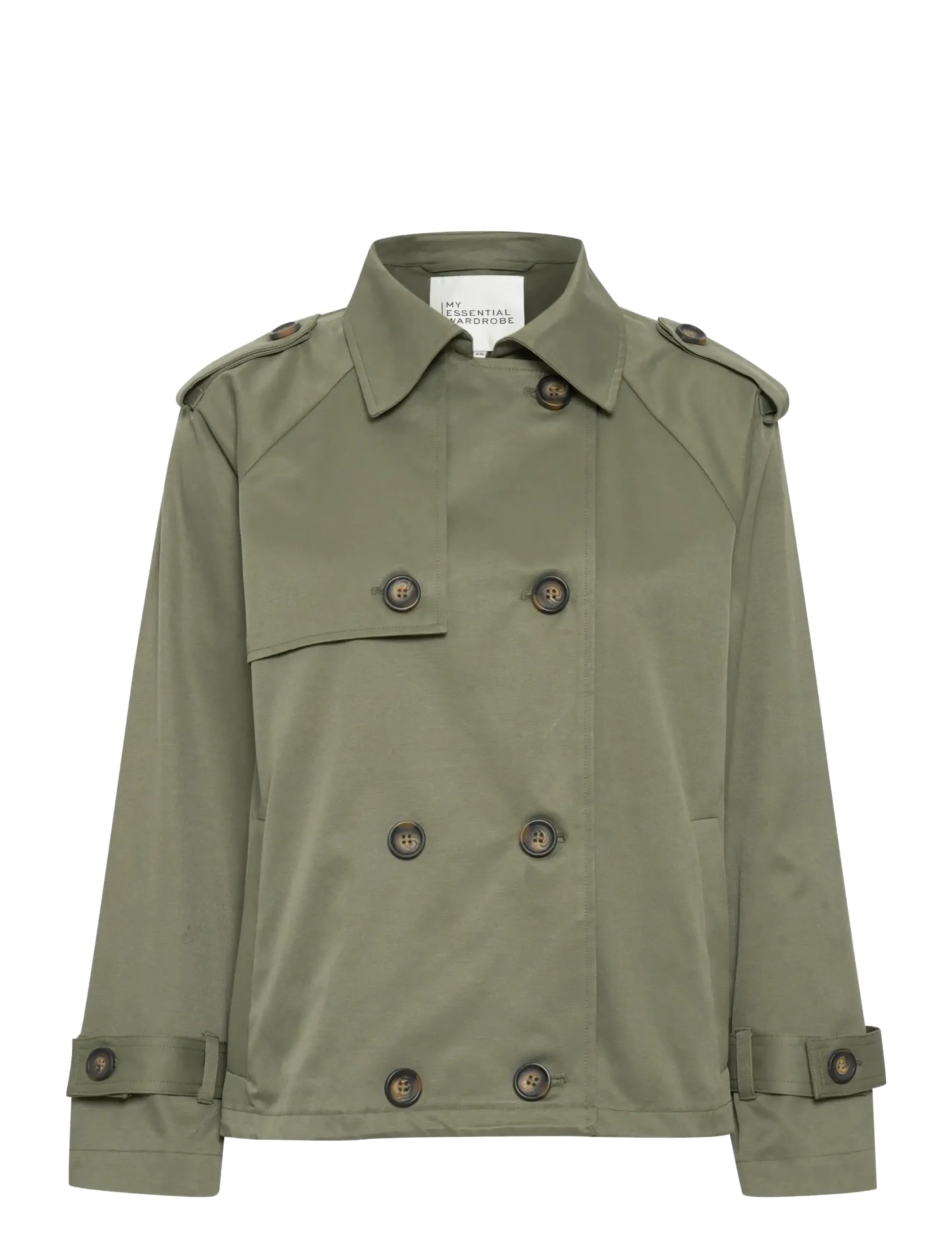 My Essential Wardrobe MiraMW Short Trenchcoat - Kläder - DUSTY OLIVE / khaki/green