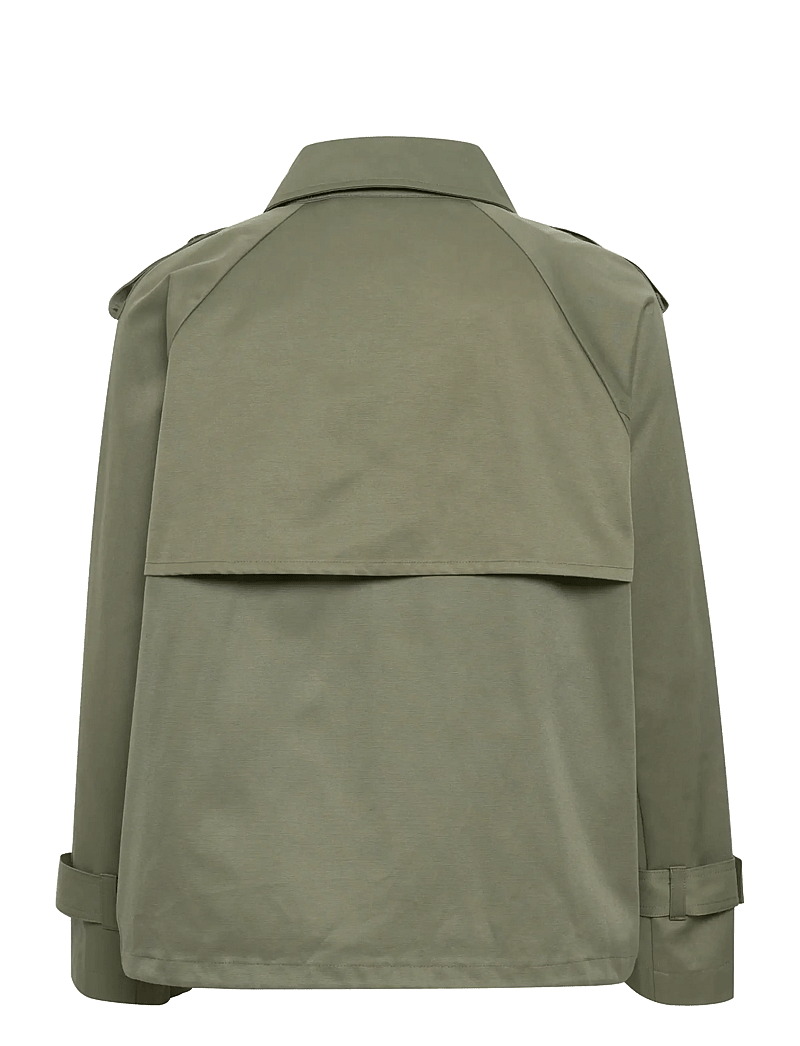 My Essential Wardrobe - MiraMW Short Trenchcoat - trenchcoats - dusty olive - 2