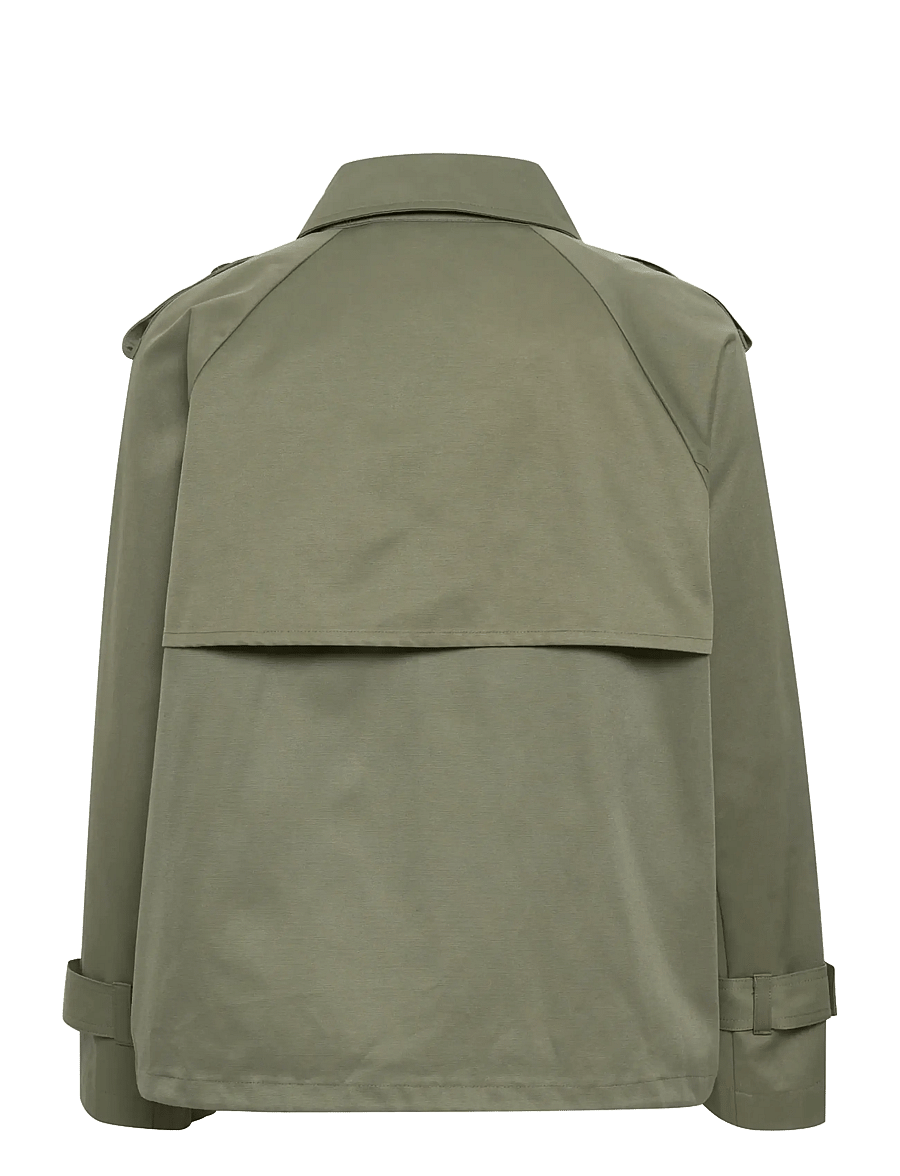 My Essential Wardrobe - MiraMW Short Trenchcoat - trenchcoats - dusty olive - 2