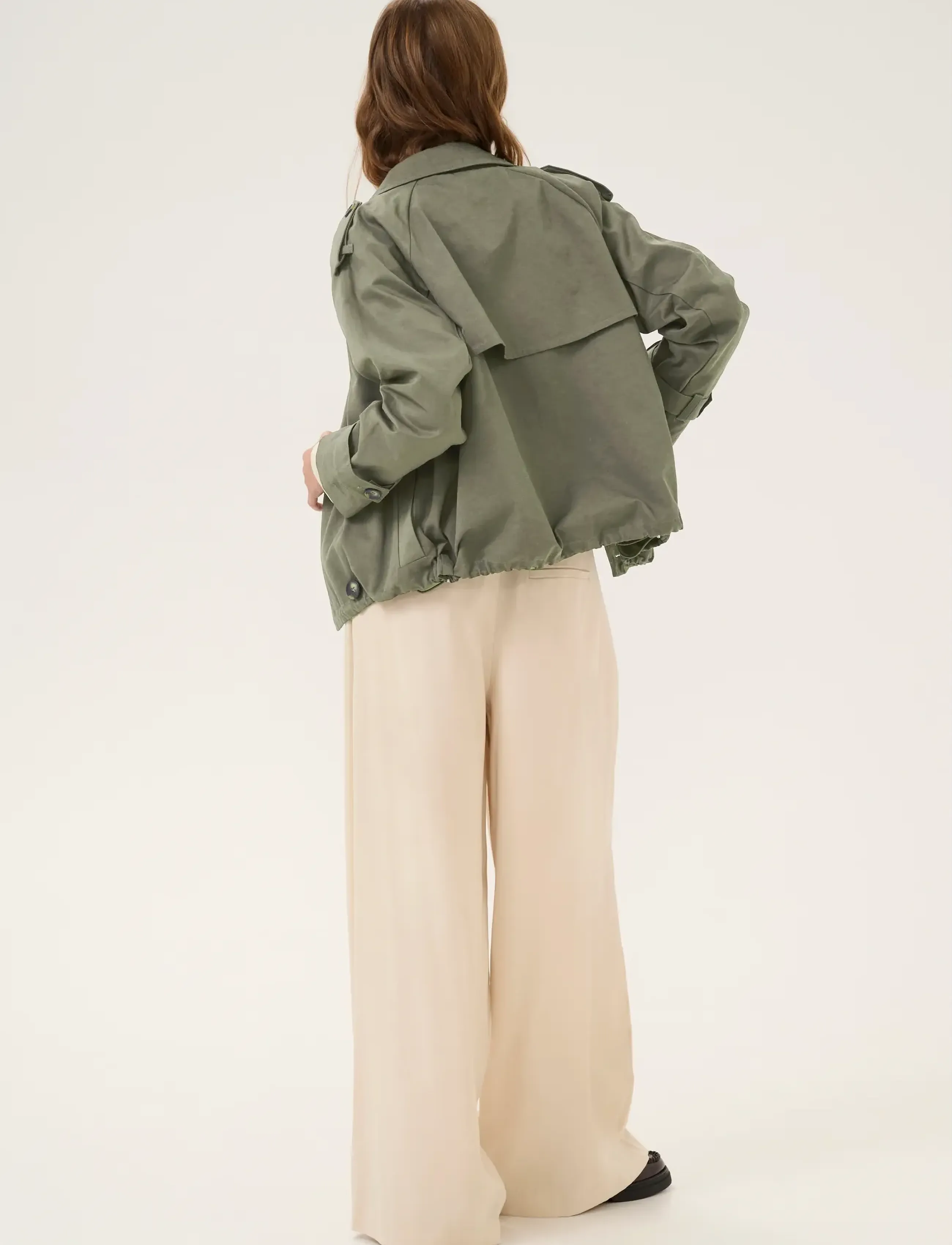 My Essential Wardrobe - MiraMW Short Trenchcoat - trencze - dusty olive - 3