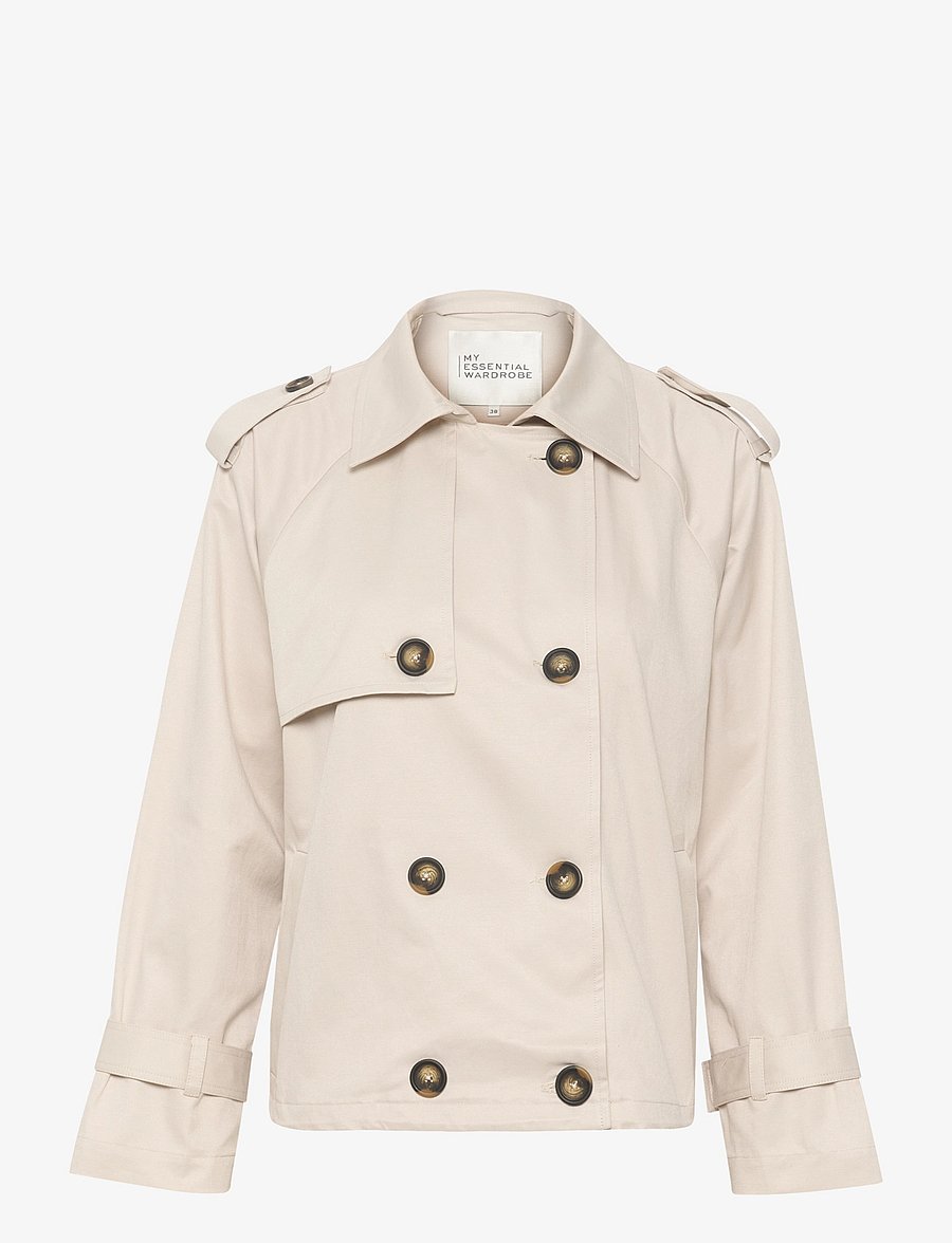 My Essential Wardrobe - MiraMW Short Trenchcoat - trenchcoats - oatmeal - 1