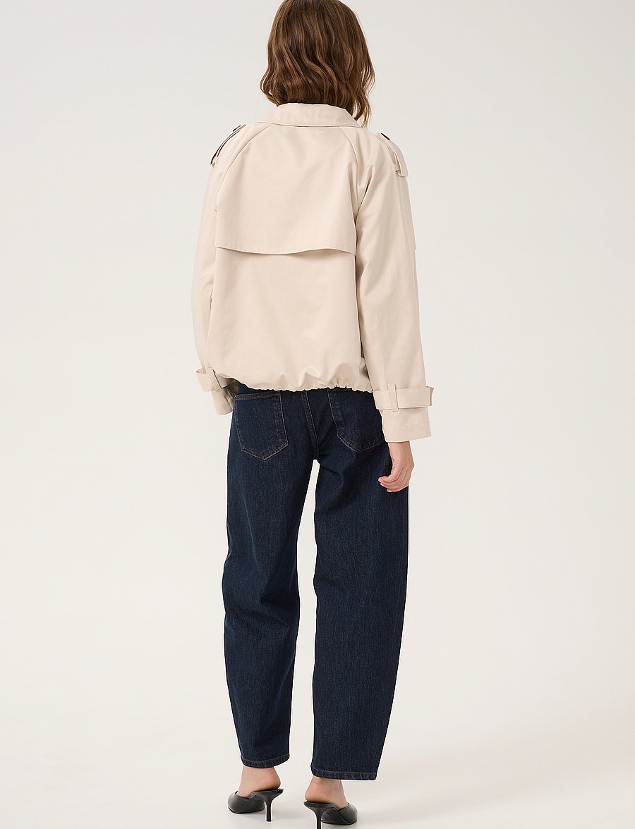 My Essential Wardrobe - MiraMW Short Trenchcoat - trenchcoats - oatmeal - 4