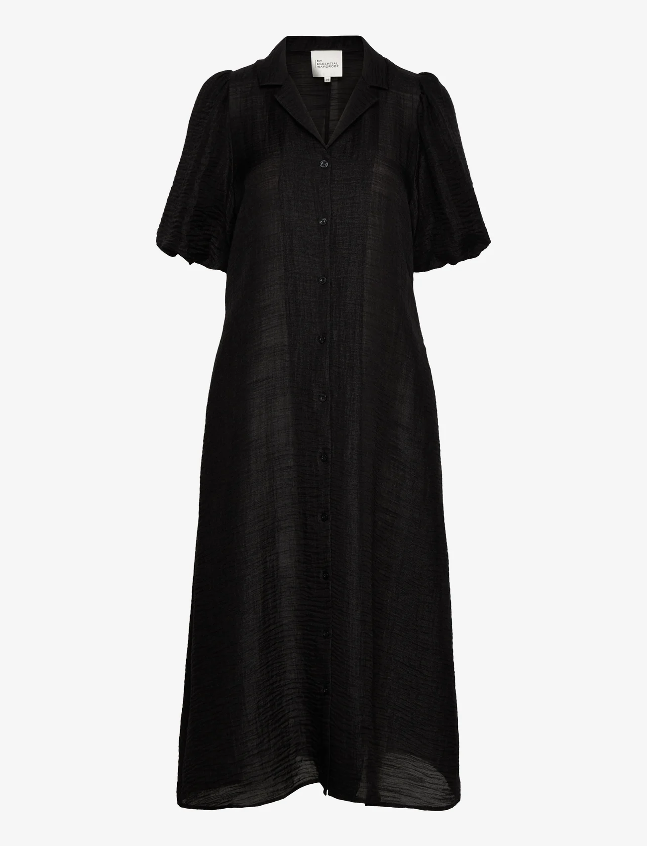My Essential Wardrobe - EsterMW Long Dress - marškinių tipo suknelės - black - 0