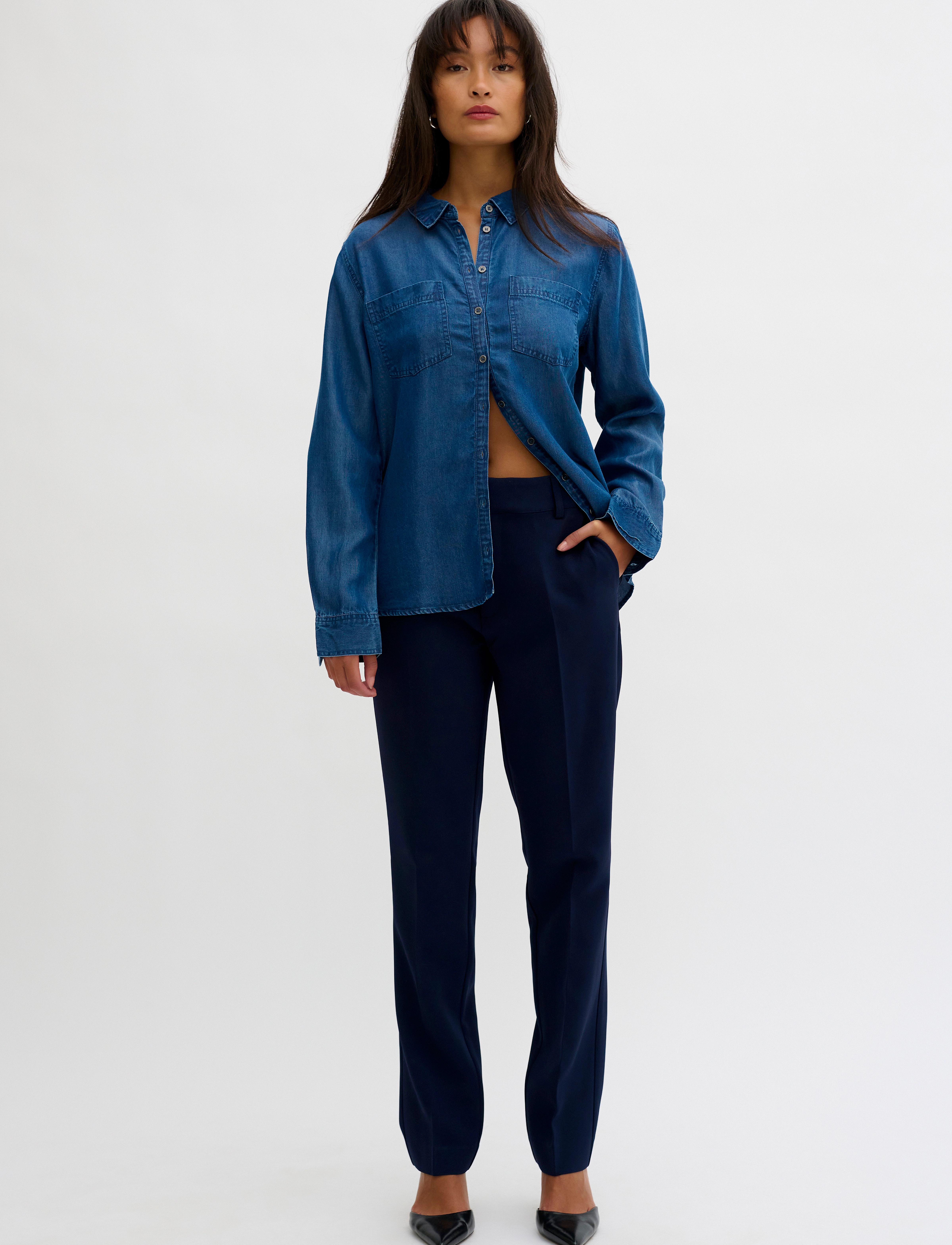 My Essential Wardrobe - 26 THE TAILORED STRAIGHT PANT - habitbukser - baritone blue - 3