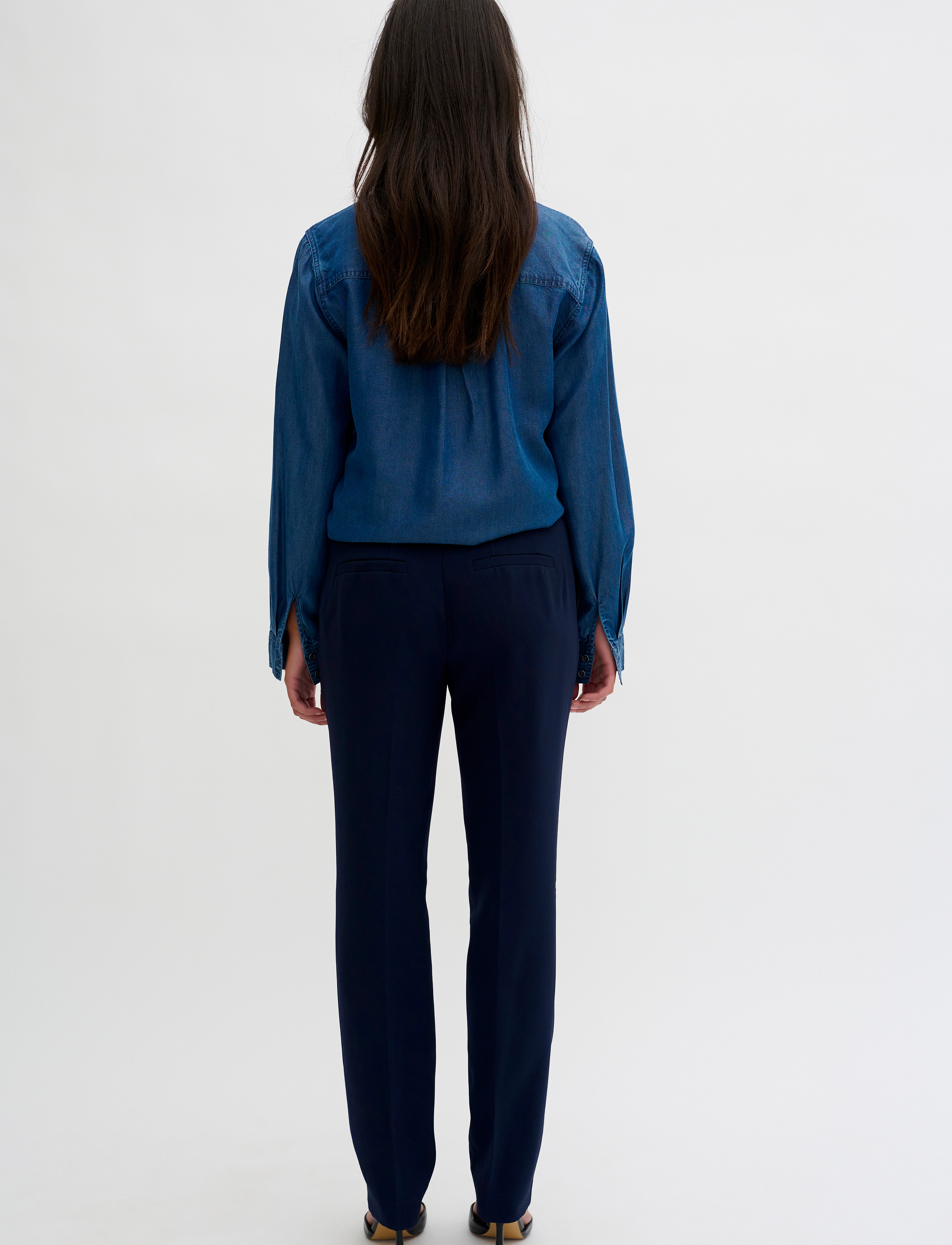 My Essential Wardrobe - 26 THE TAILORED STRAIGHT PANT - habitbukser - baritone blue - 4