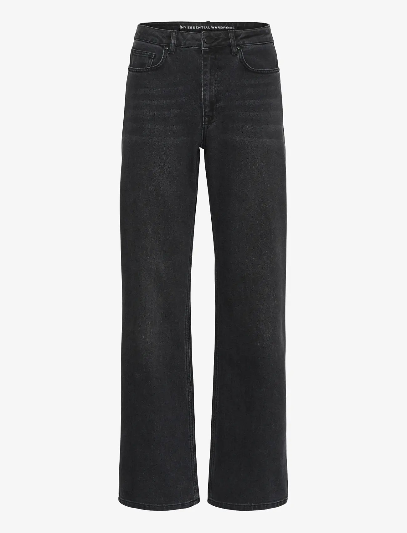 My Essential Wardrobe - 05 THE LOUIS 139 HIGH WIDE - hosen mit weitem bein - black retro wash - 1