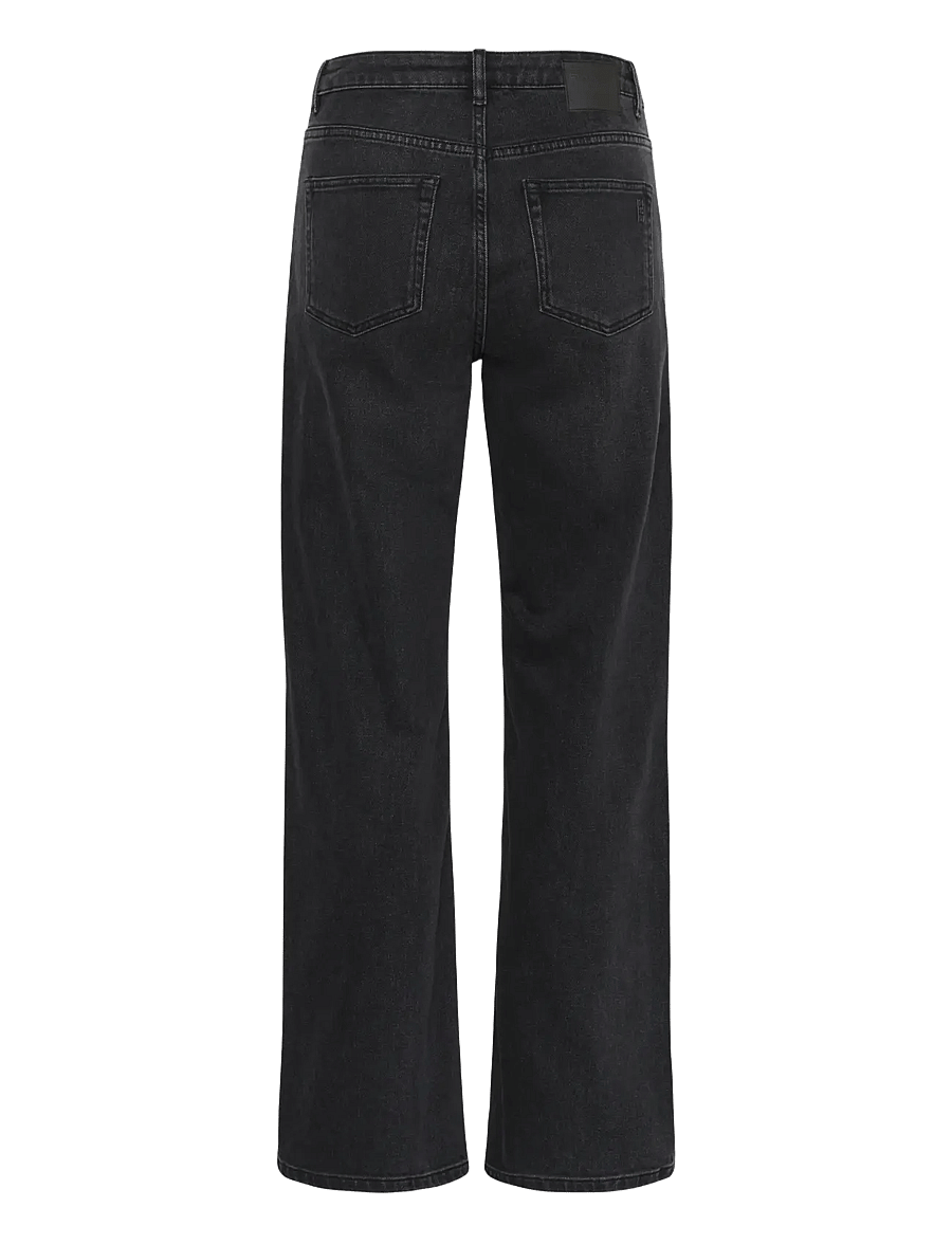 My Essential Wardrobe - JEANS WIDE 05 THE LOUIS 139 - hosen mit weitem bein - black retro wash - 2