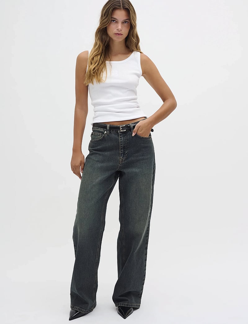 My Essential Wardrobe - 05 THE LOUIS 139 HIGH WIDE - vida jeans - dark blue dirty wash - 3