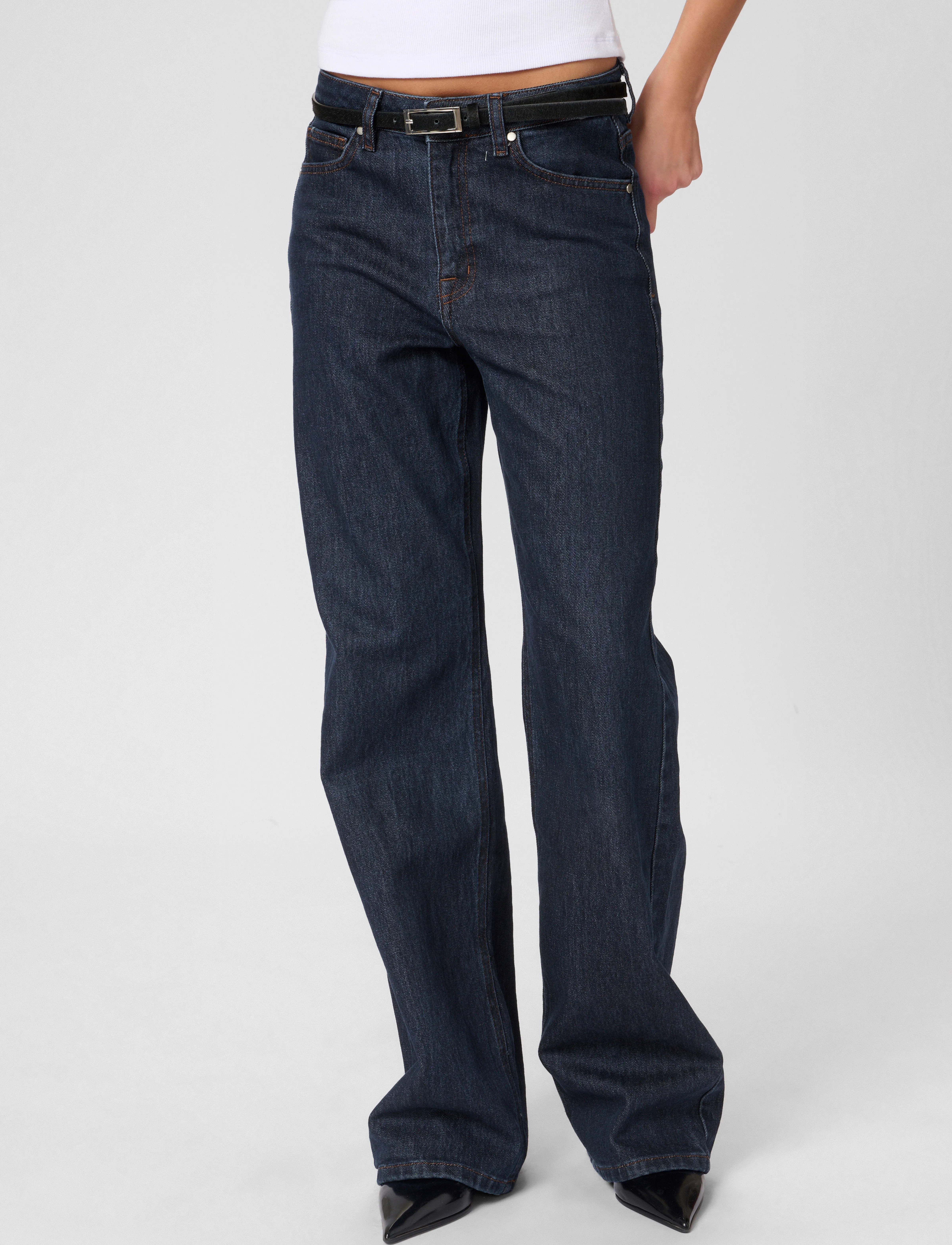 My Essential Wardrobe - JEANS WIDE 05 THE LOUIS 139 - herbstersparnisse - dark blue un-wash - 0