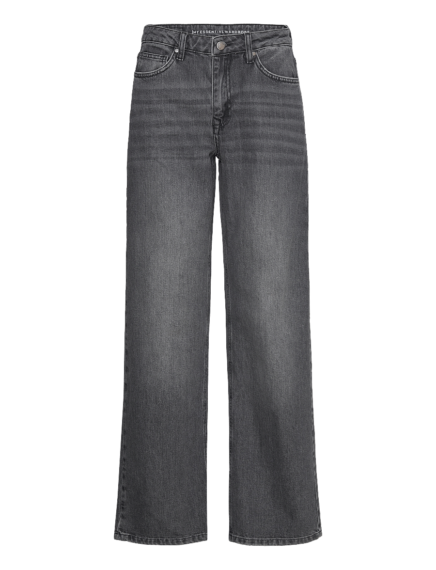 My Essential Wardrobe - JEANS WIDE 05 THE LOUIS 139 - hosen mit weitem bein - dark grey retro wash - 1