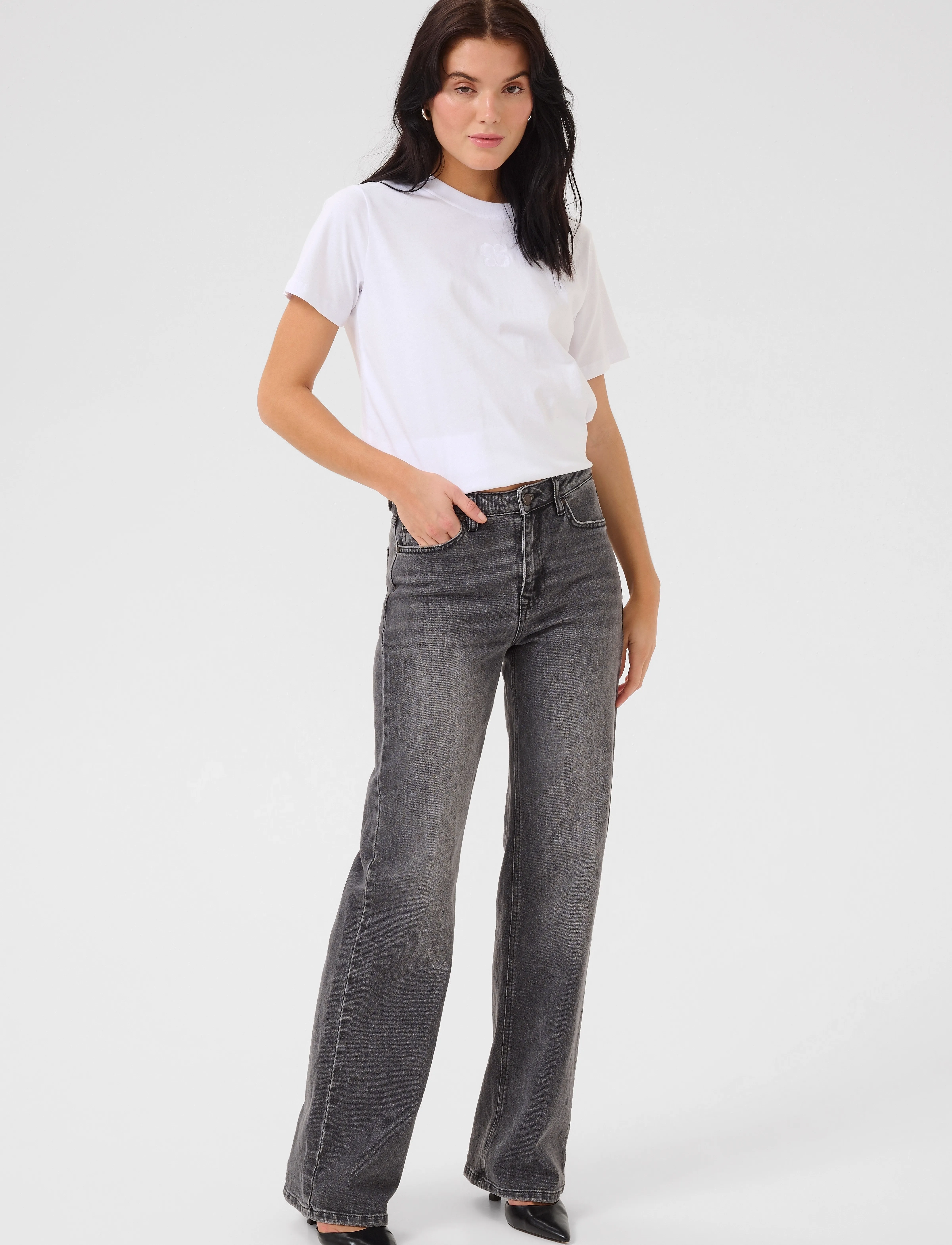 My Essential Wardrobe - JEANS WIDE 05 THE LOUIS 139 - brede jeans - dark grey retro wash - 3