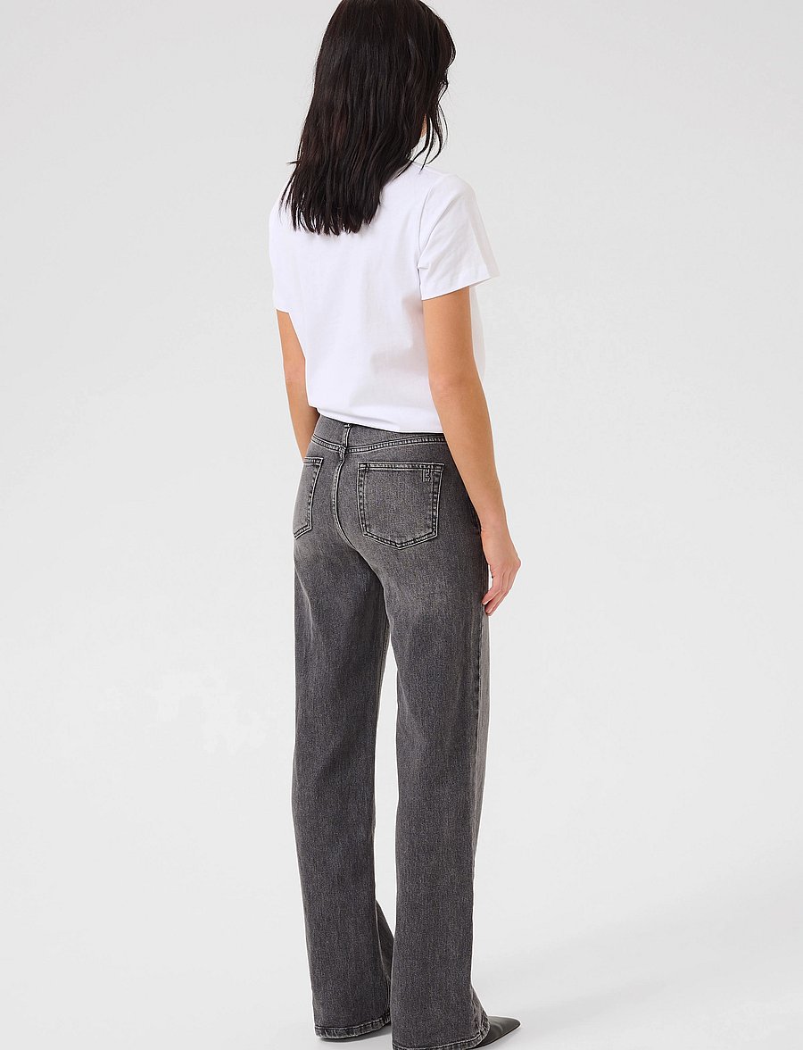 My Essential Wardrobe - JEANS WIDE 05 THE LOUIS 139 - hosen mit weitem bein - dark grey retro wash - 4