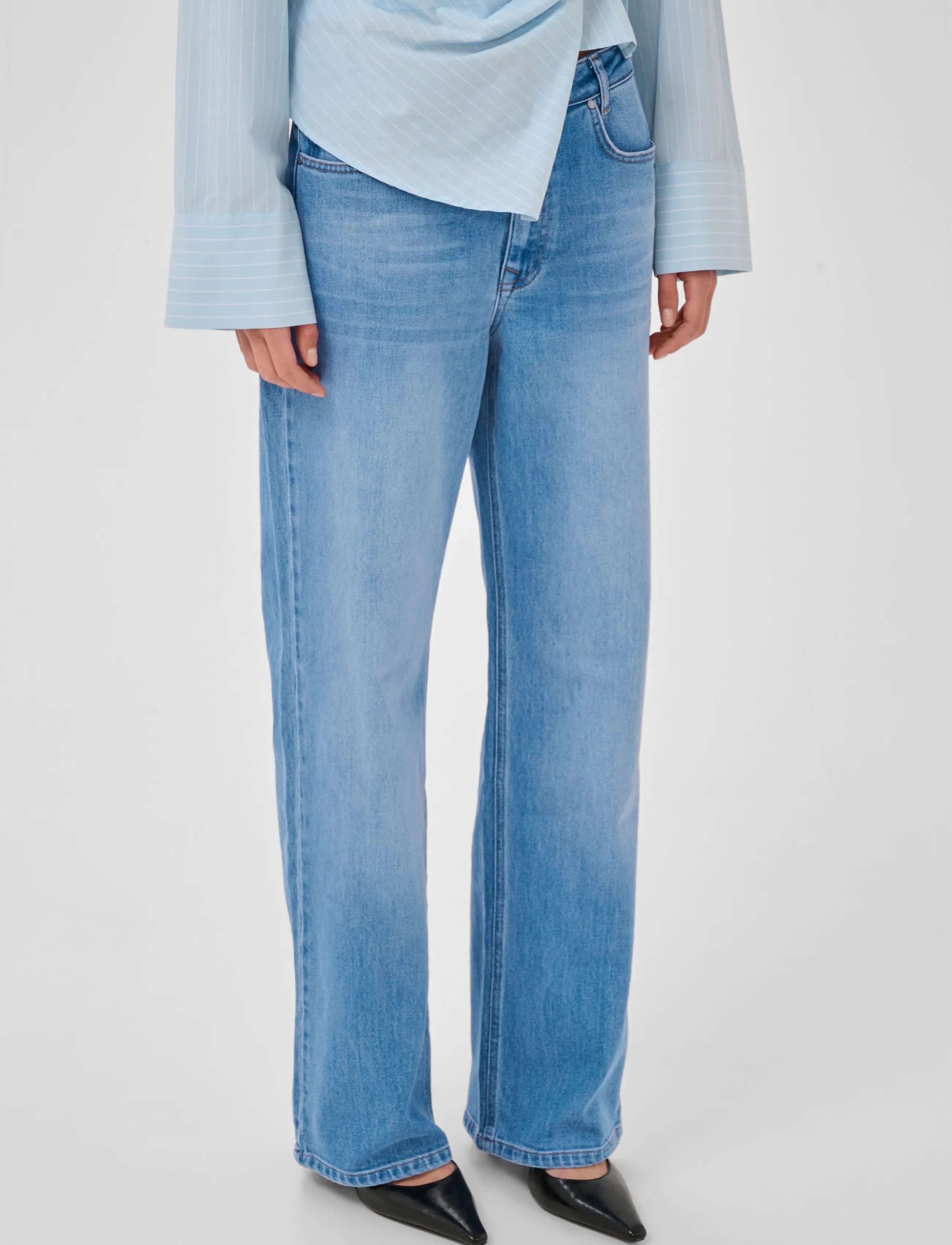 My Essential Wardrobe - JEANS WIDE 05 THE LOUIS 139 - laia säärega teksad - light blue vintage wash - 2