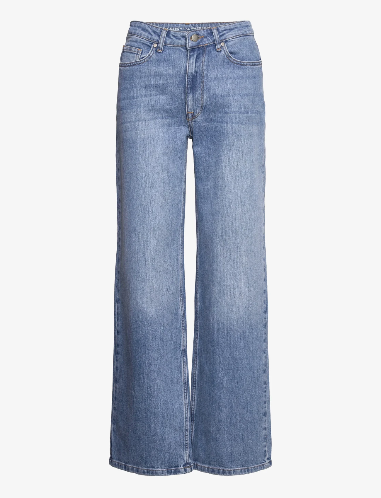 My Essential Wardrobe - 35 THE LOUIS 139 HIGH WIDE Y - jeans met wijde pijpen - medium blue retro wash - 0