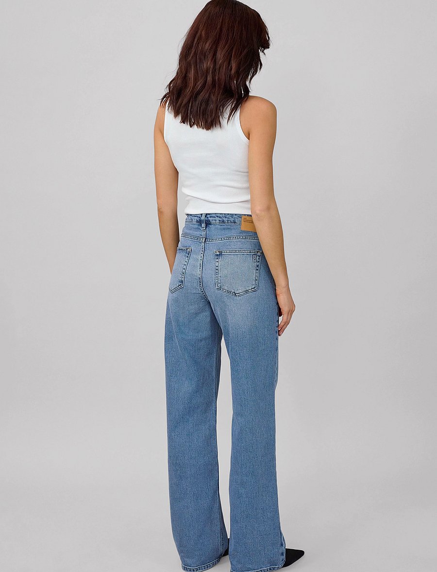 My Essential Wardrobe - JEANS WIDE 05 THE LOUIS 139 - hosen mit weitem bein - medium blue retro wash - 4