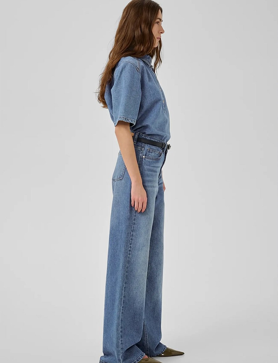 My Essential Wardrobe - JEANS WIDE 05 THE LOUIS 139 - hosen mit weitem bein - medium blue wash - 5