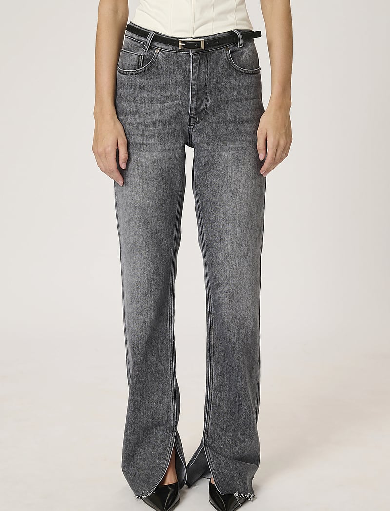 My Essential Wardrobe - DaisyMW 139 High Straight Slit - raka jeans - dark grey retro wash - 0