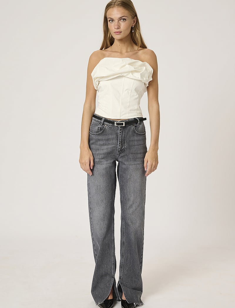 My Essential Wardrobe - DaisyMW 139 High Straight Slit - raka jeans - dark grey retro wash - 3