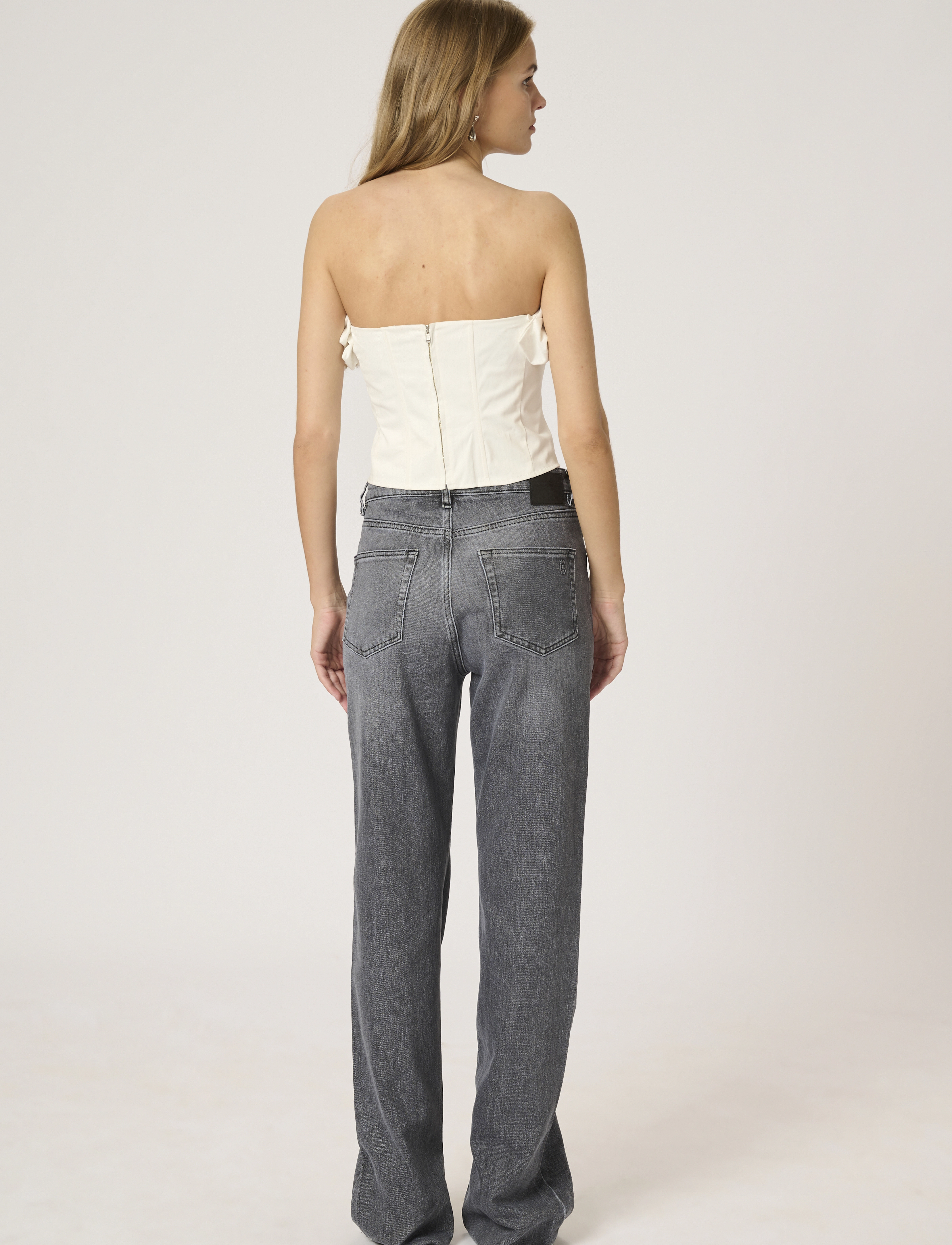 My Essential Wardrobe - DaisyMW 139 High Straight Slit - straight jeans - dark grey retro wash - 4