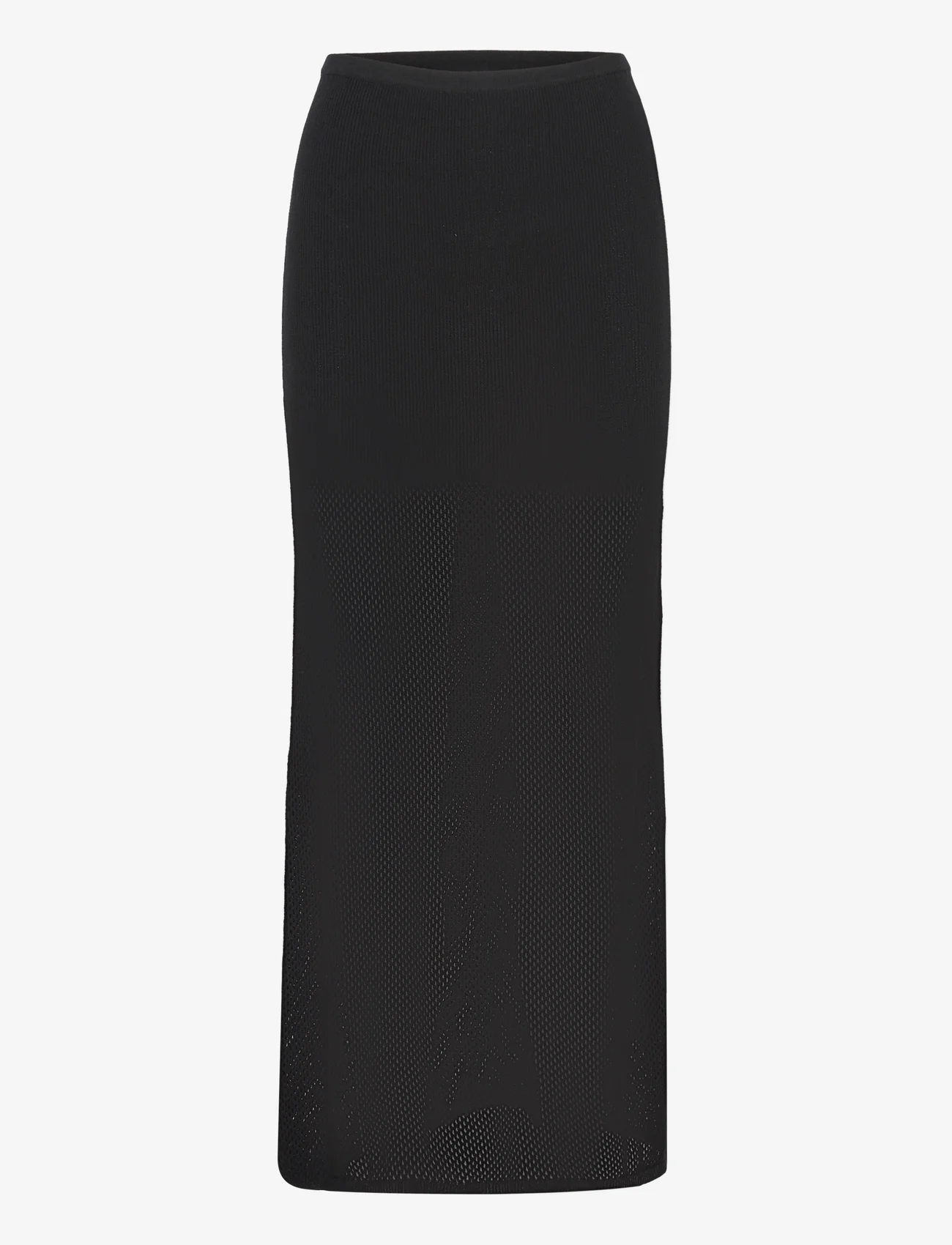 My Essential Wardrobe - AvaMW Knit Skirt - maxi nederdele - black - 0