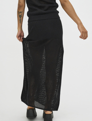 My Essential Wardrobe - AvaMW Knit Skirt - maxi nederdele - black - 4