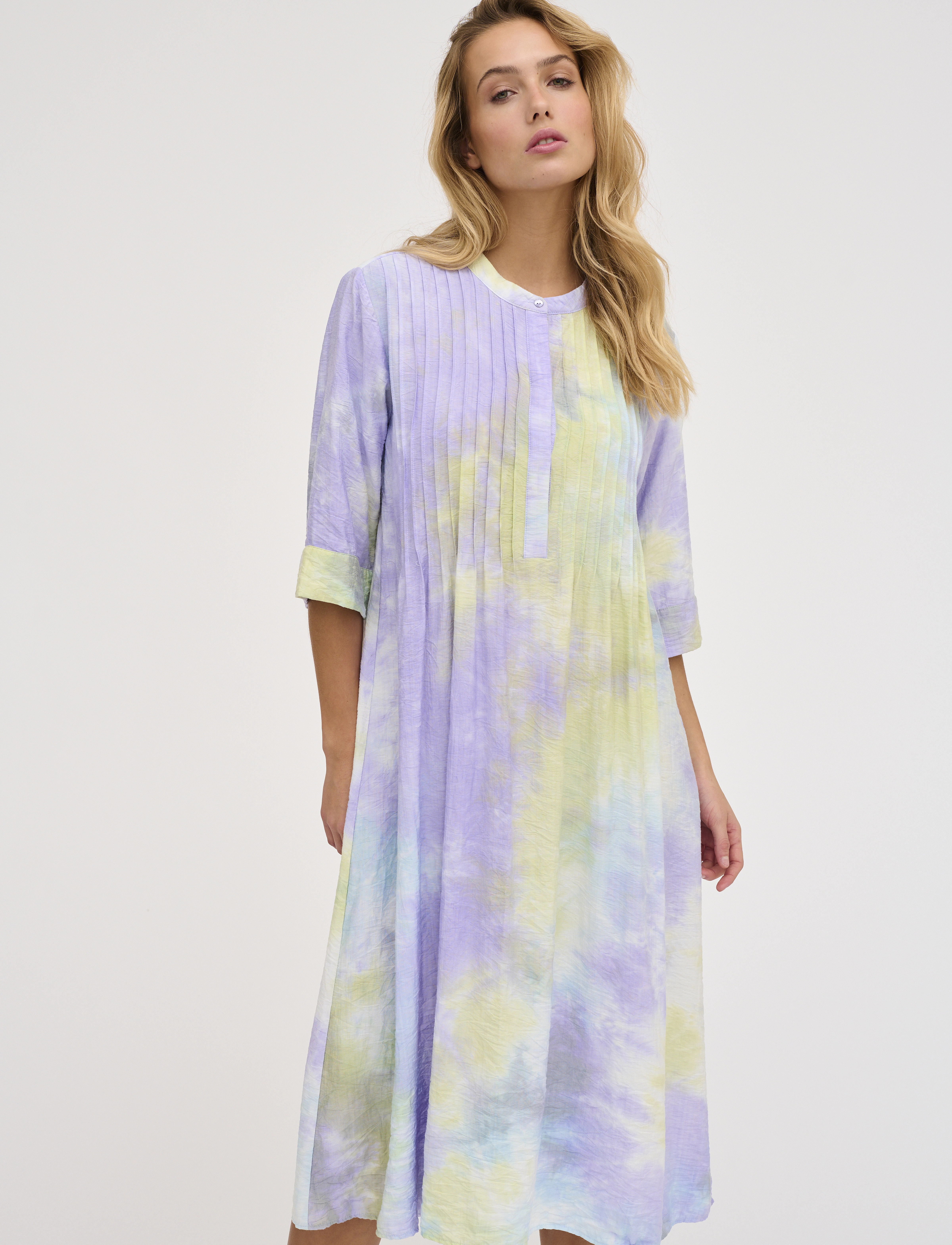 My Essential Wardrobe MillerMW Flora Long dress - Kleidid - LANGUID LAVENDER TIE DYE / multi