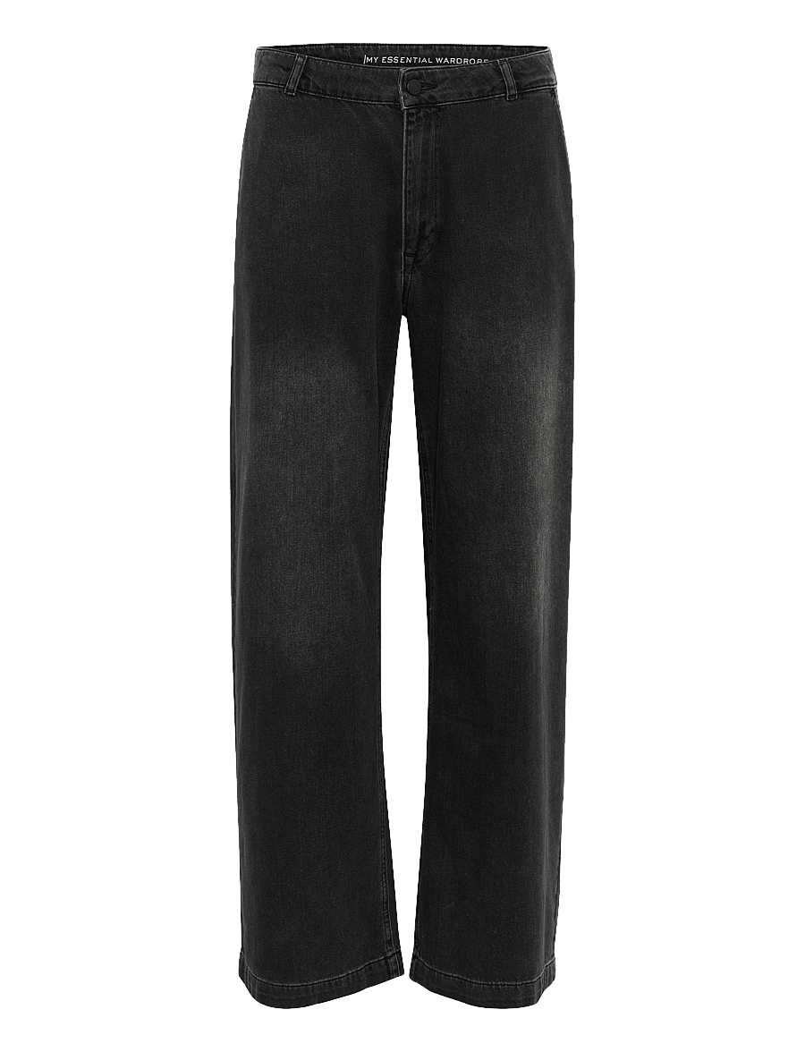 My Essential Wardrobe - MaloMW 143 Wide Y - hosen mit weitem bein - dark grey wash - 1