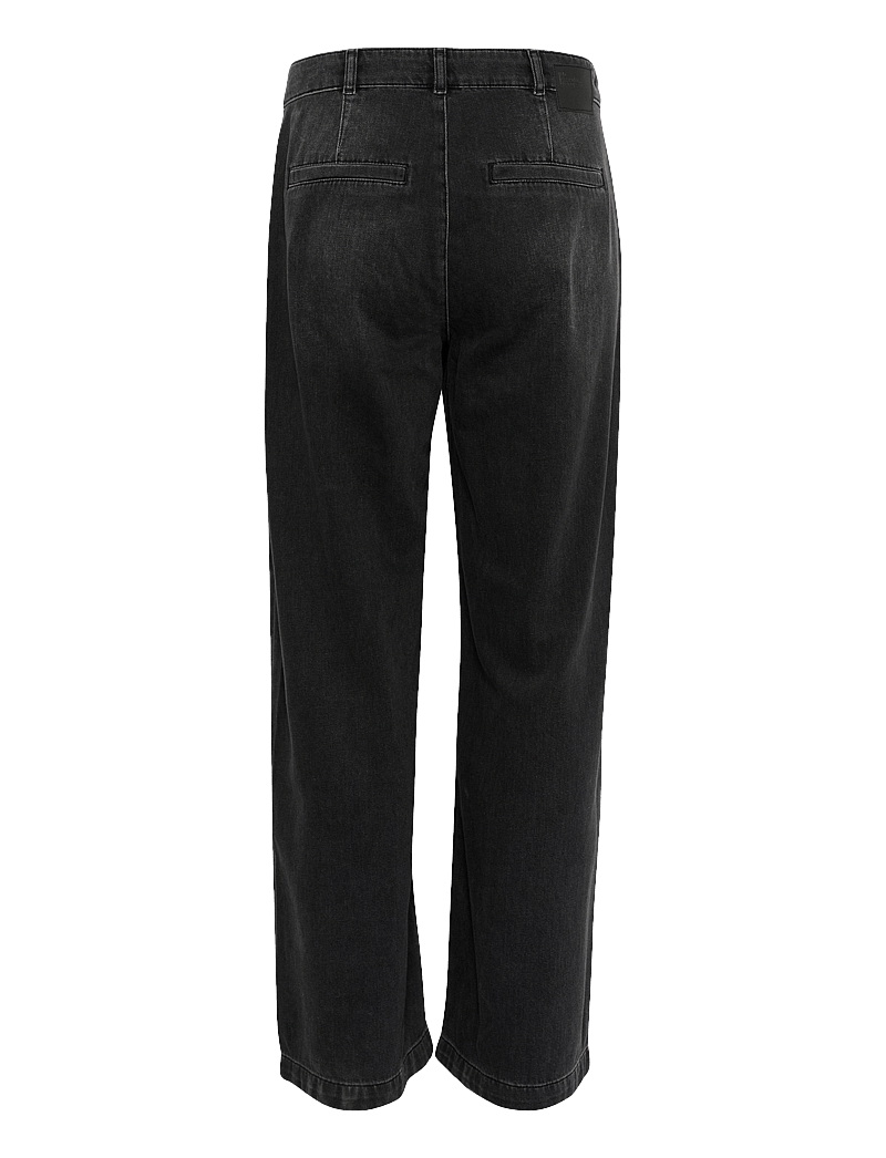 My Essential Wardrobe - MaloMW 143 Wide Y - hosen mit weitem bein - dark grey wash - 2