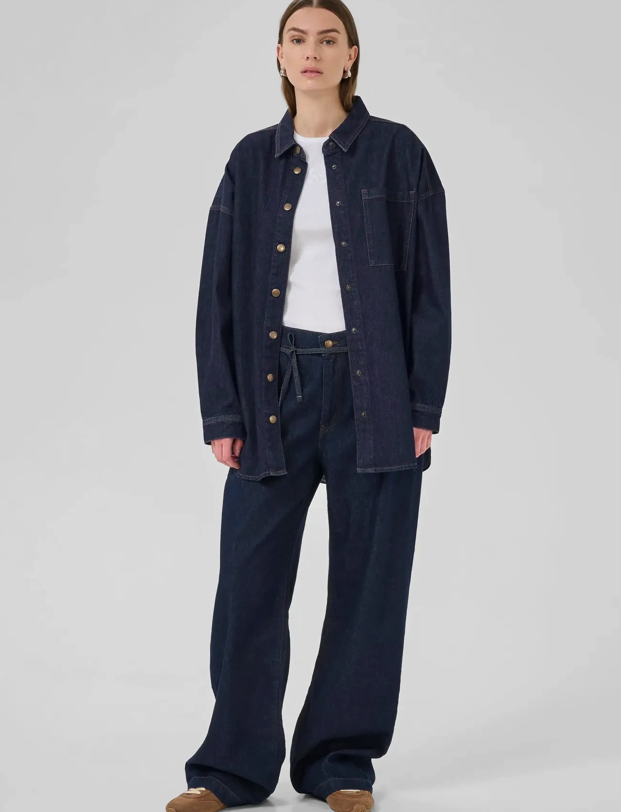 My Essential Wardrobe - MaloMW 143 Shirt - džinsiniai marškiniai - dark blue un-wash - 3