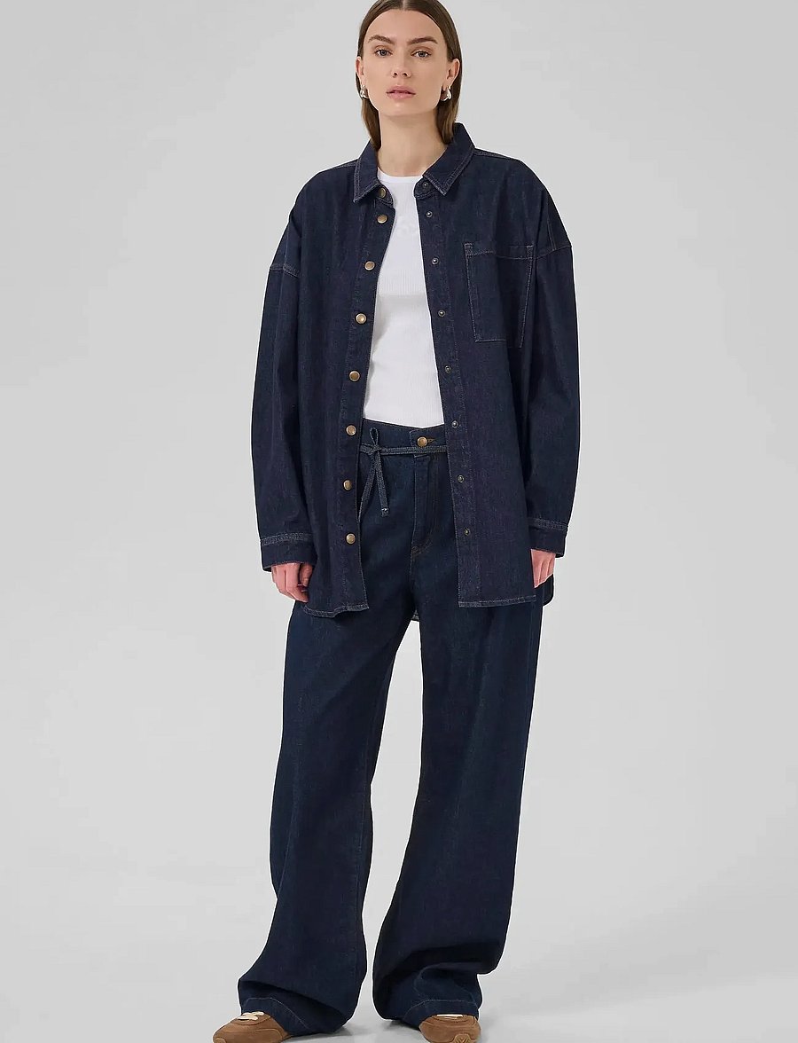 My Essential Wardrobe - MaloMW 143 Shirt - džinsiniai marškiniai - dark blue un-wash - 3