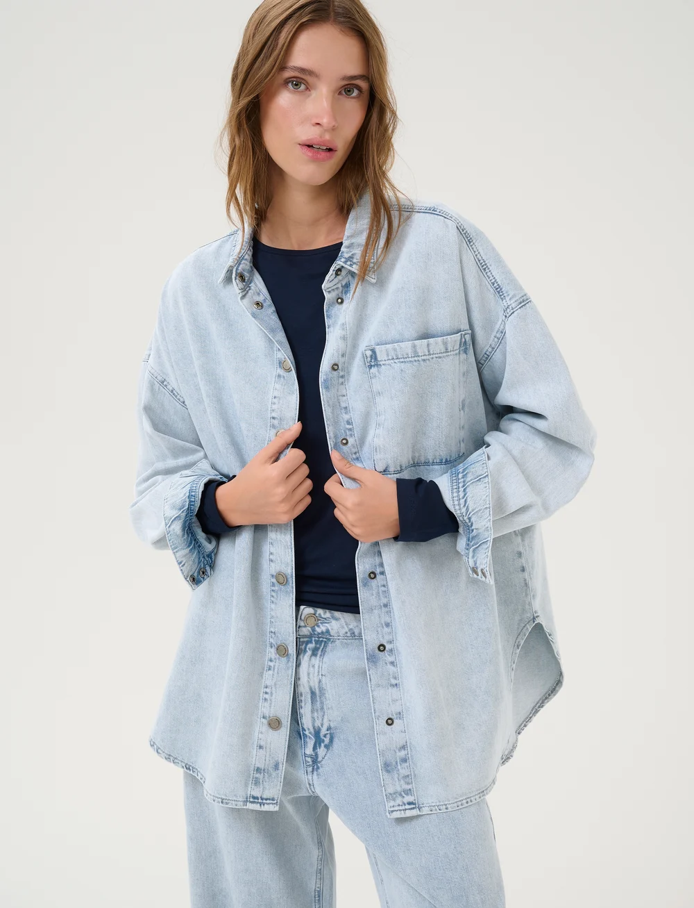 My Essential Wardrobe - MaloMW 143 Shirt - jeansskjortor - light blue wash - 0