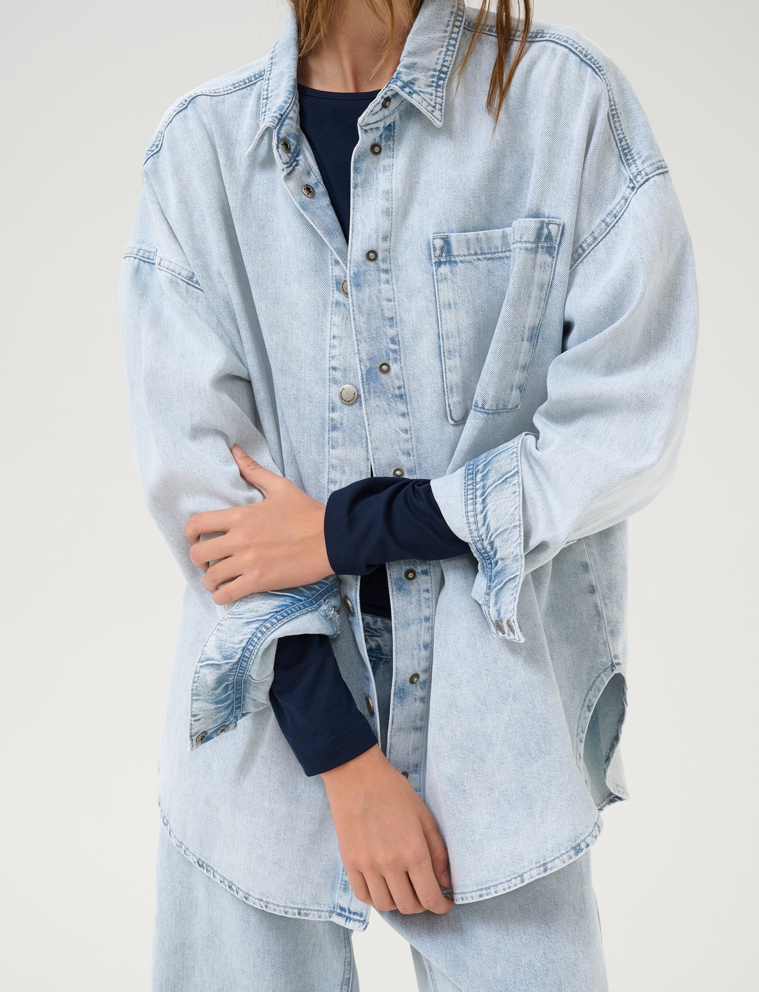 My Essential Wardrobe - MaloMW 143 Shirt - jeansskjortor - light blue wash - 5