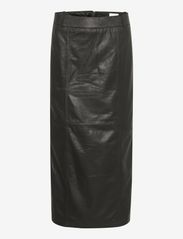 My Essential Wardrobe - LanaMW Leather long Skirt - odiniai sijonai - black - 0