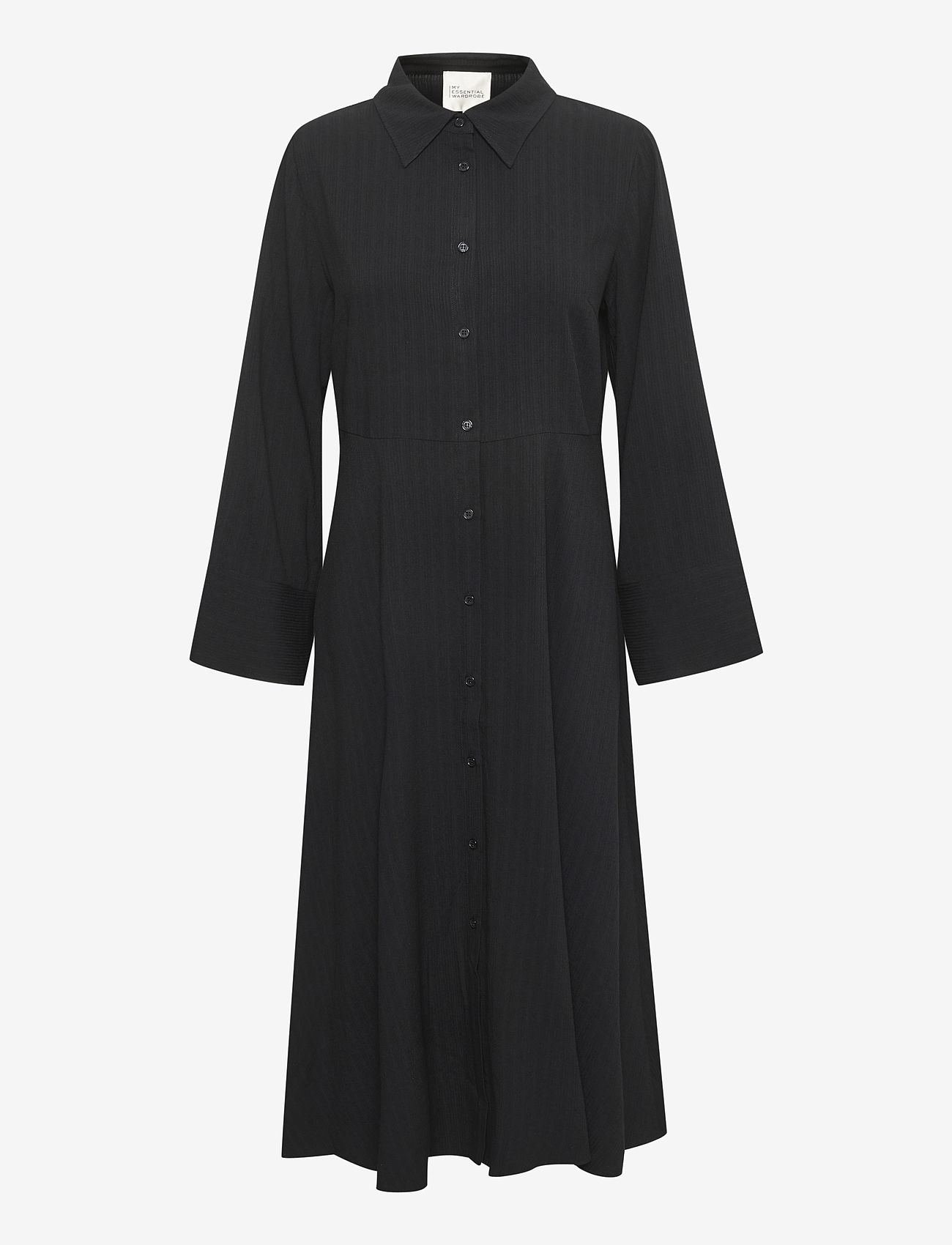 My Essential Wardrobe - HanoMW Long Shirtdress - paitamekot - black - 0