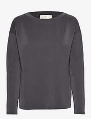 My Essential Wardrobe - ElleMW Boxy Blouse - langermede bluser - iron grey - 0