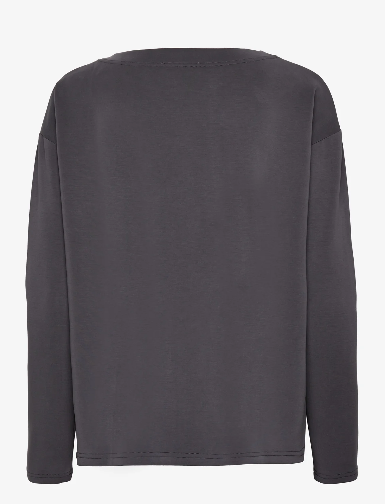 My Essential Wardrobe - ElleMW Boxy Blouse - langermede bluser - iron grey - 1