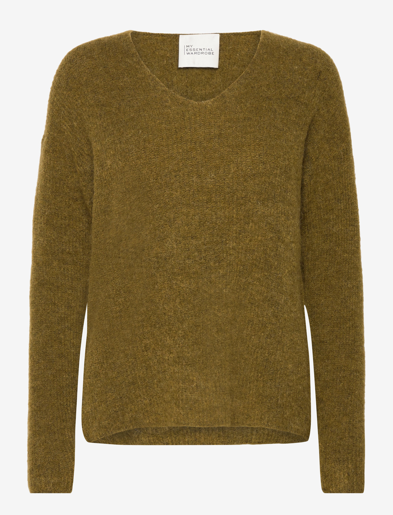 My Essential Wardrobe - JulieMW V-Neck Knit Pullover - ecru olive melange - 0
