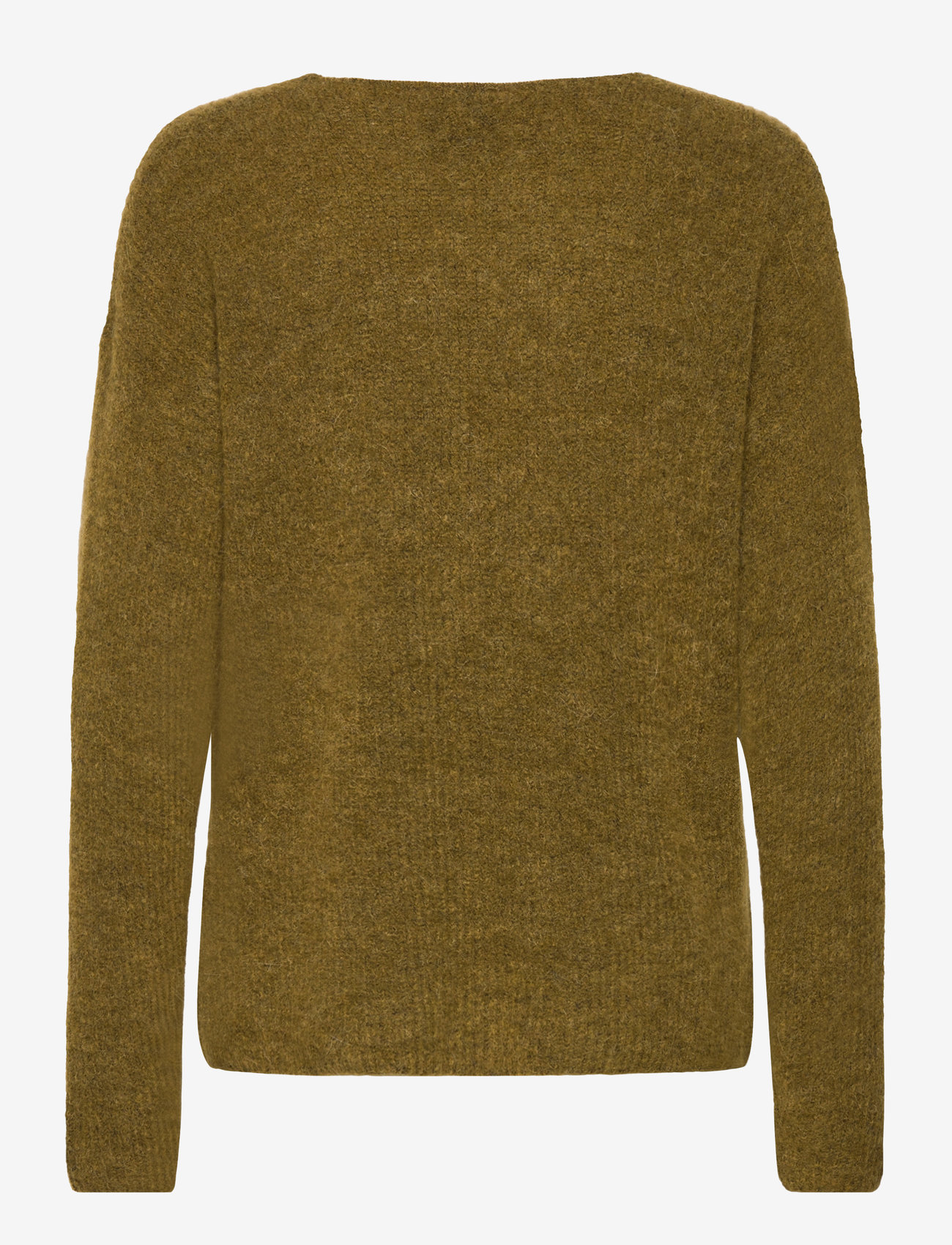 My Essential Wardrobe - JulieMW V-Neck Knit Pullover - ecru olive melange - 1
