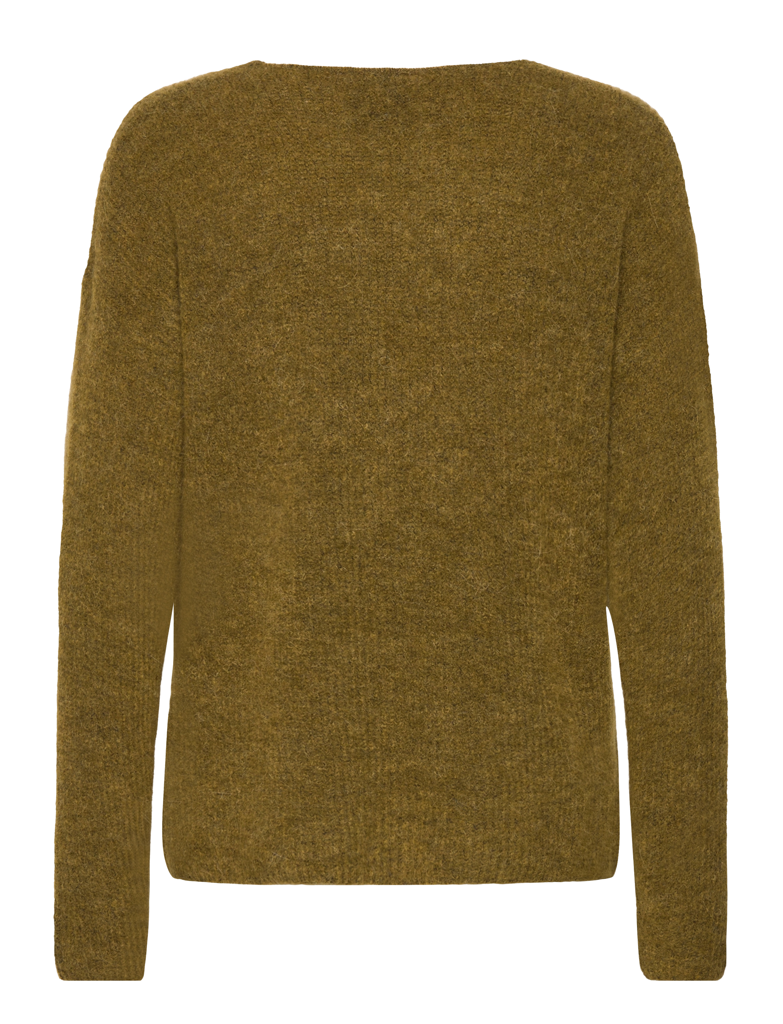 My Essential Wardrobe - JulieMW V-Neck Knit Pullover - ecru olive melange - 1