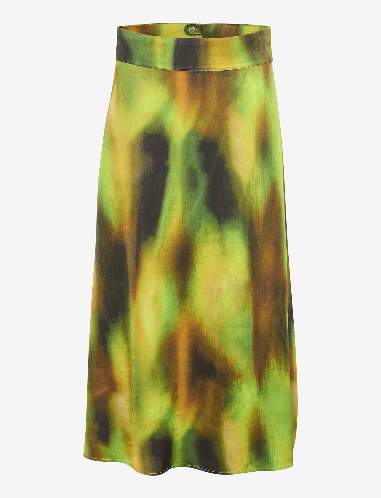 My Essential Wardrobe - TamaraMW Skirt - satinnederdele - kelp forest green aop - 0
